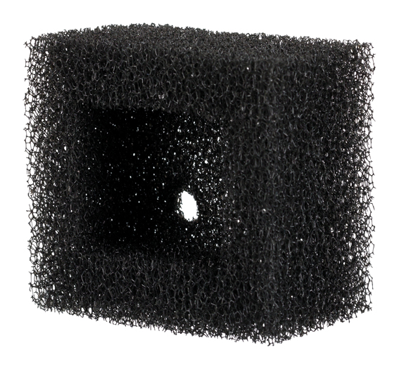 Ett svart kolfilter som används till både Vital Flow och Vital Flow Mini.