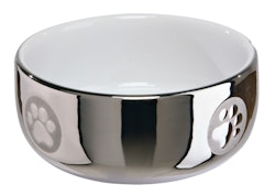 Keramikskål - silver/vit - 0,3L