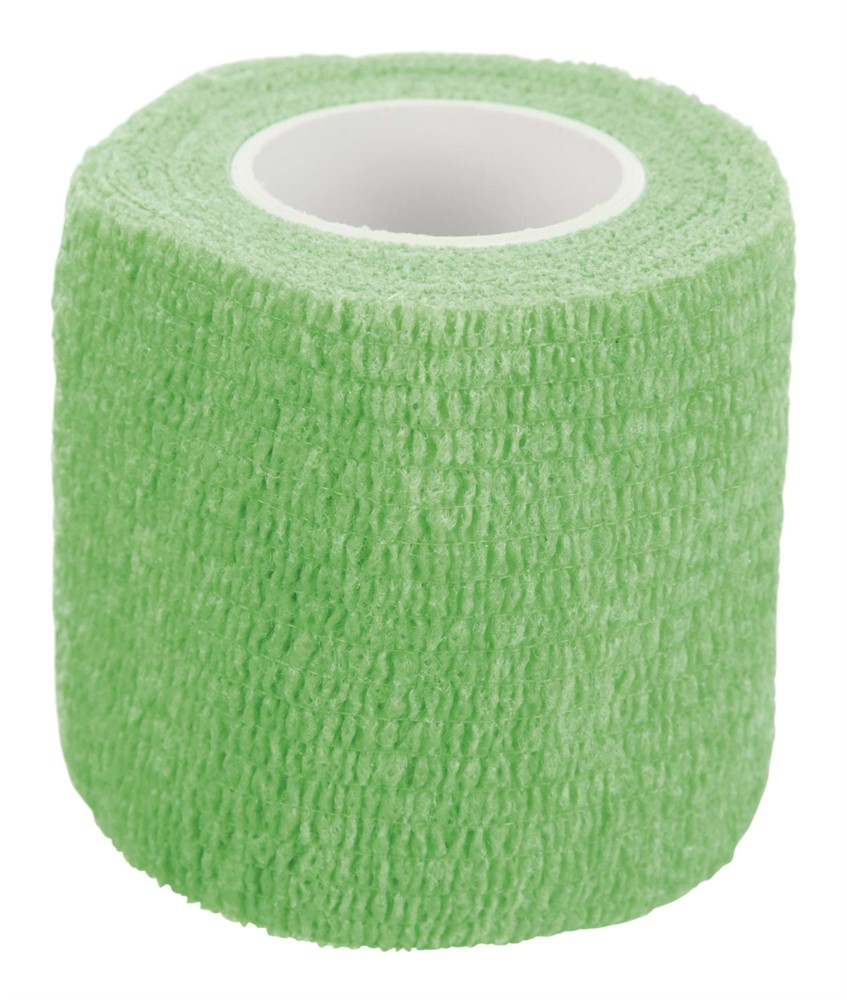 En grön bandagebinda för katter och hundar.