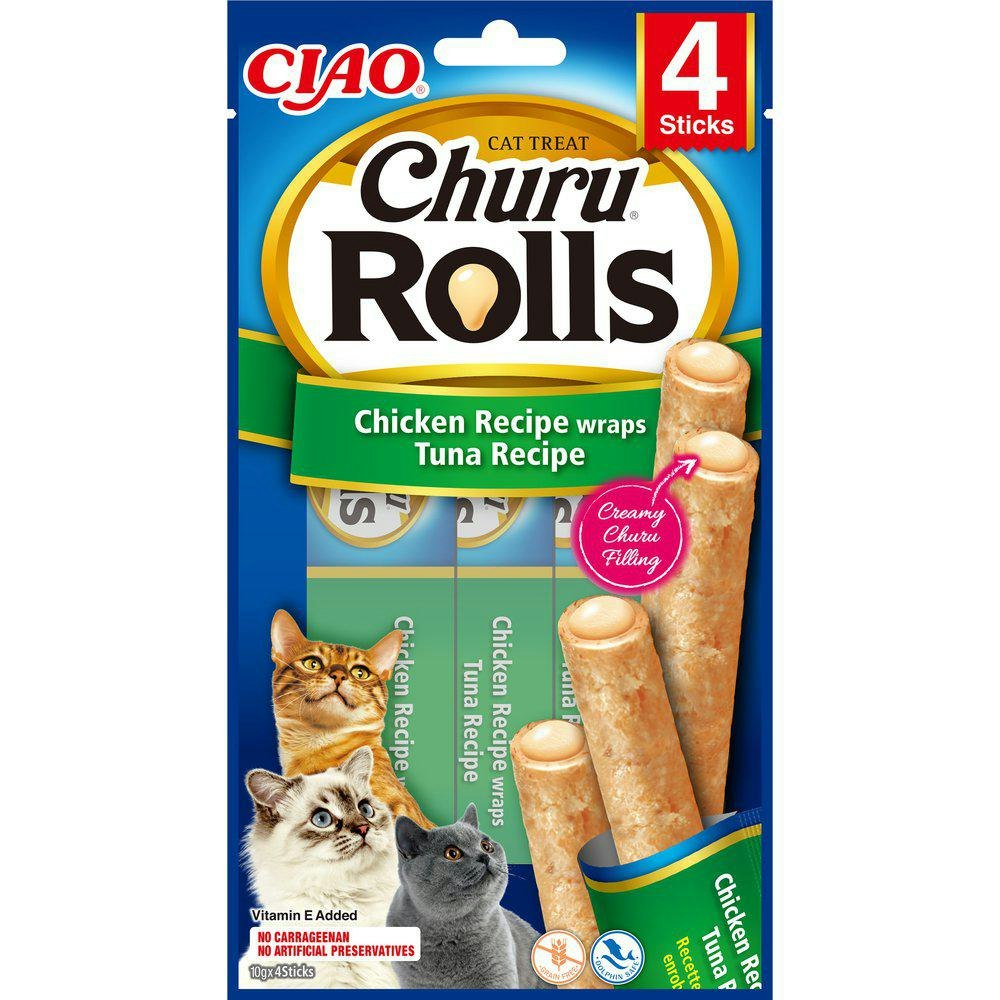 Churu Cat Rolls Chicken And Tuna Wrap