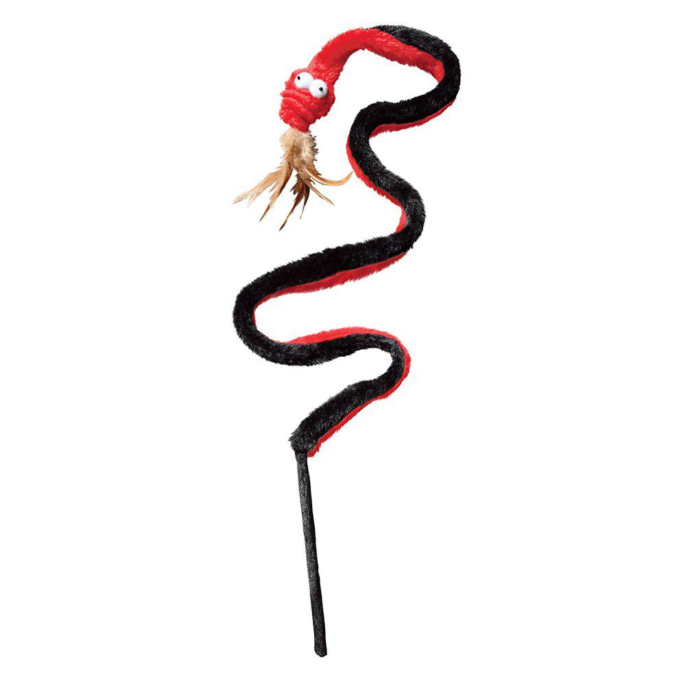 Kong Teaser Snake, en lång kattvippa formad som en orm.