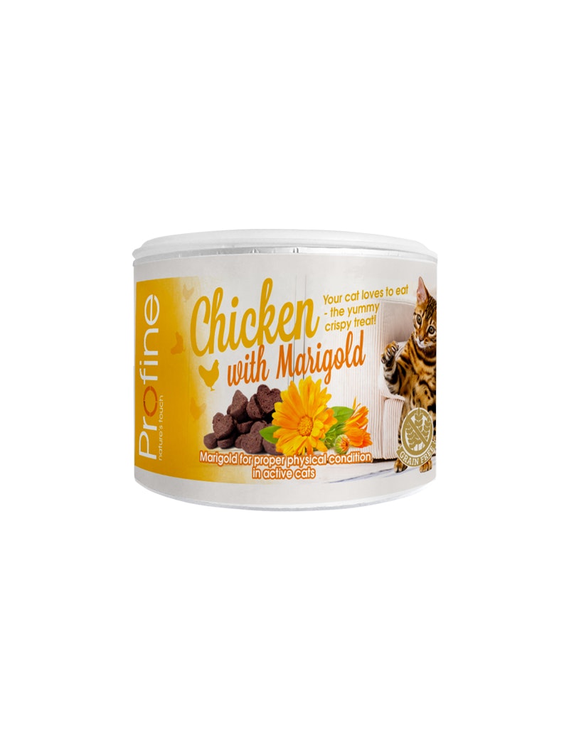 Framsidan av Crunchy Snack Chicken & Marigold.
