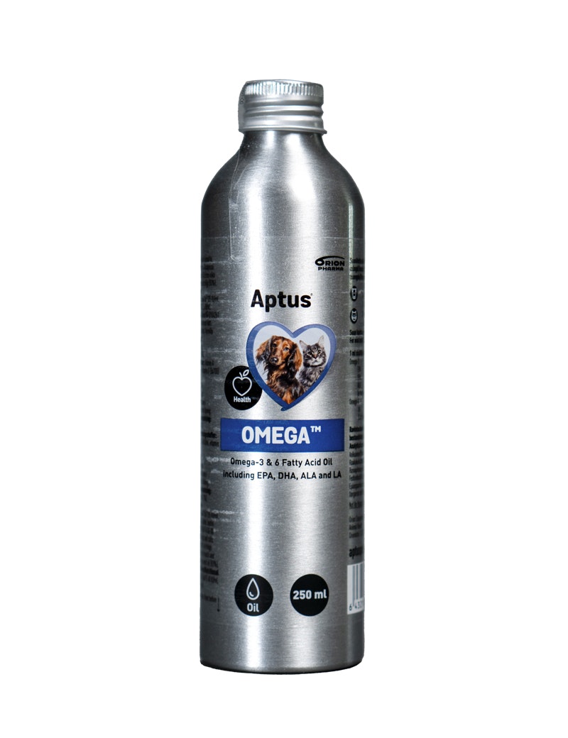 Framsidan av Aptus Omega Oil.