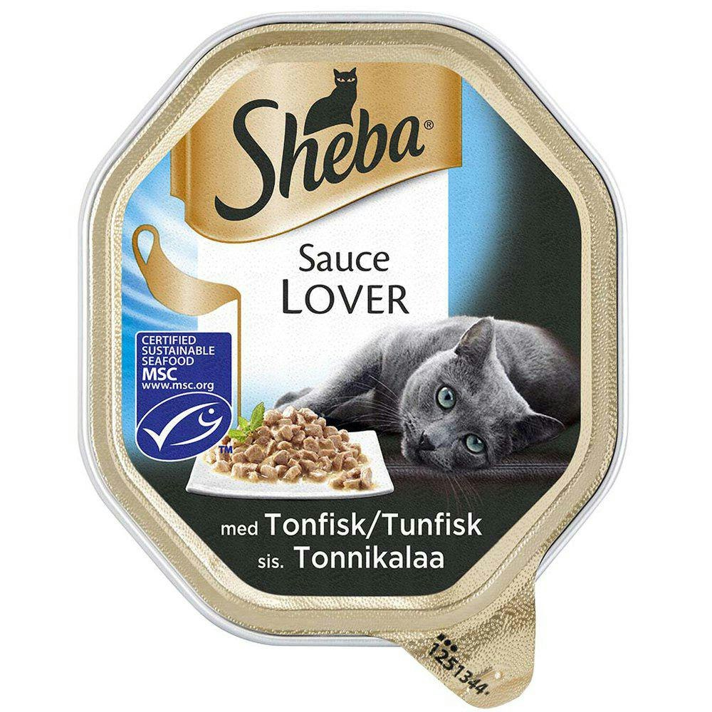 Framsidan av Sheba Sauce Lover Tonfisk.