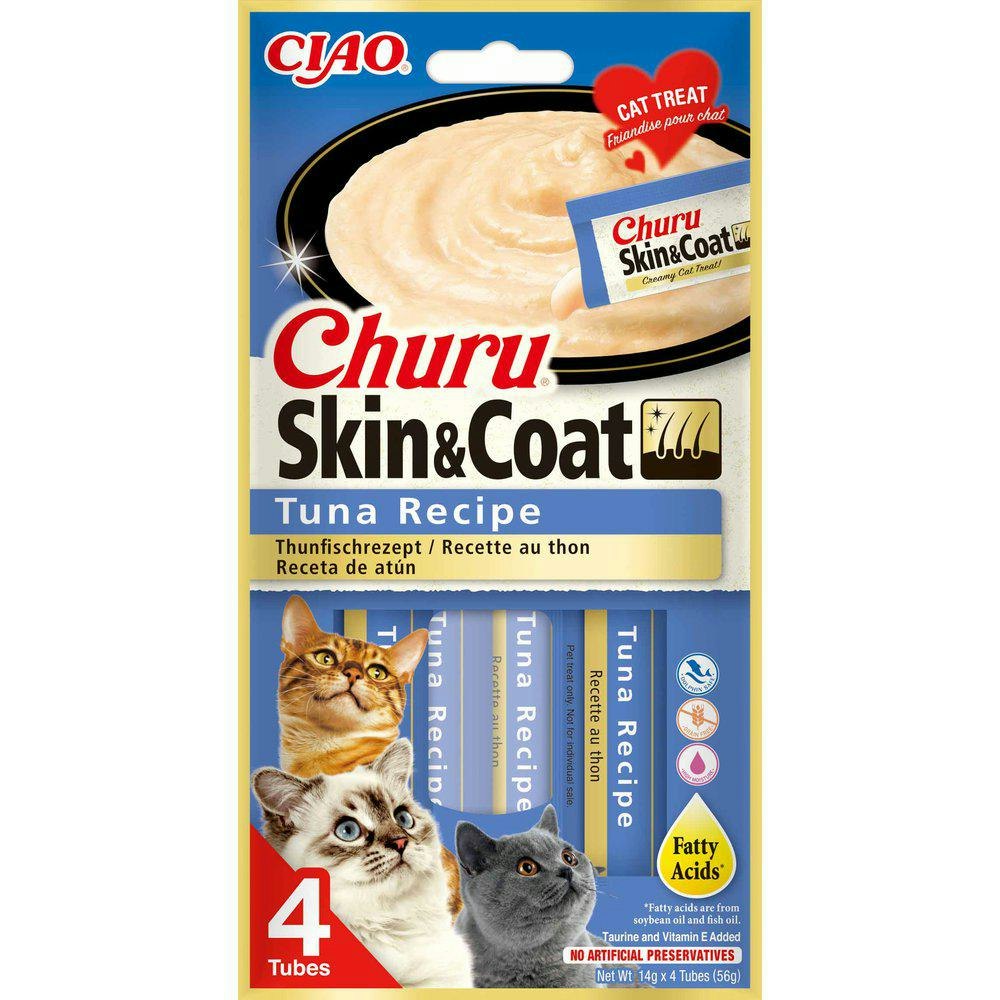 Framsidan av Churu Skin & Coat Tuna.