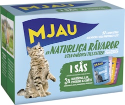 Mjau Multipack Kött & Fisk i Sås - 12x85g