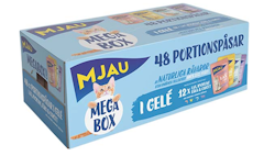 Mjau Megabox Kött & Fisk i Gelé - 48x85g