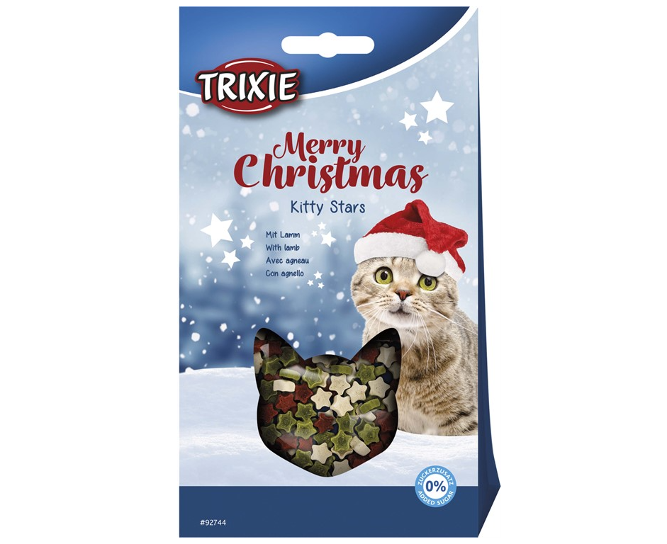En förpackningen med julgodis för katter.