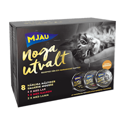Mjau Noga Utvalt Multibox Mousse - Lax, Kalkon och Lamm