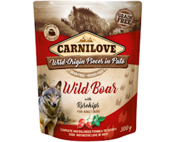 Carnilove Dog Pouch Paté Wild Boar with Rosehips - 300 gram