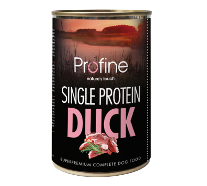 Framsidan av förpackningen för Profine Dog Single protein Duck - 400 gram.