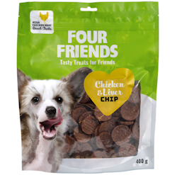 FourFriends Dog Chicken & Liver Chip - 400 gram