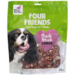 FourFriends Dog Duck Steak Cubes - 375 gram