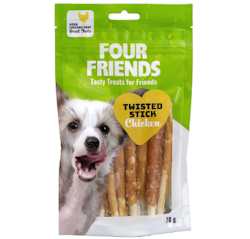 FourFriends Dog Twisted Stick Chicken 12,5 cm - 7 st