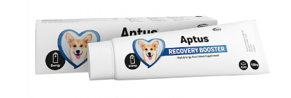 Framsidan av förpackningen av Aptus Recovery Booster Dog - 100 gram,