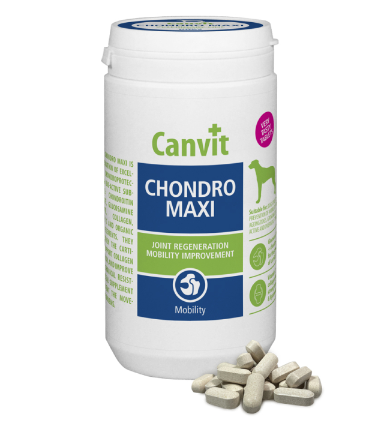 Framsidan av förpackningen för Canvit Chondro Maxi - 1000 gram.