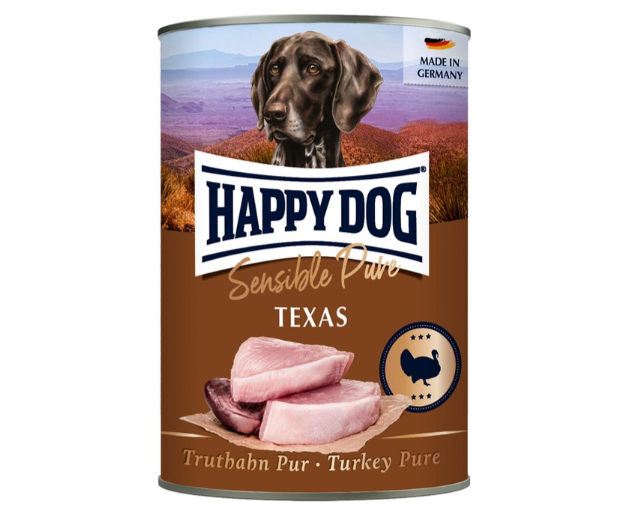 HappyDog konserv - Texas - 100% kalkon - 6x400 g