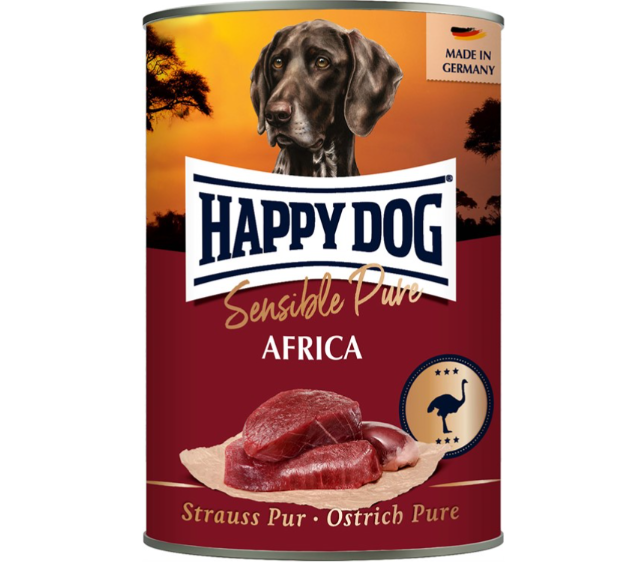 HappyDog konserv - Africa - 100% struts - 400 g