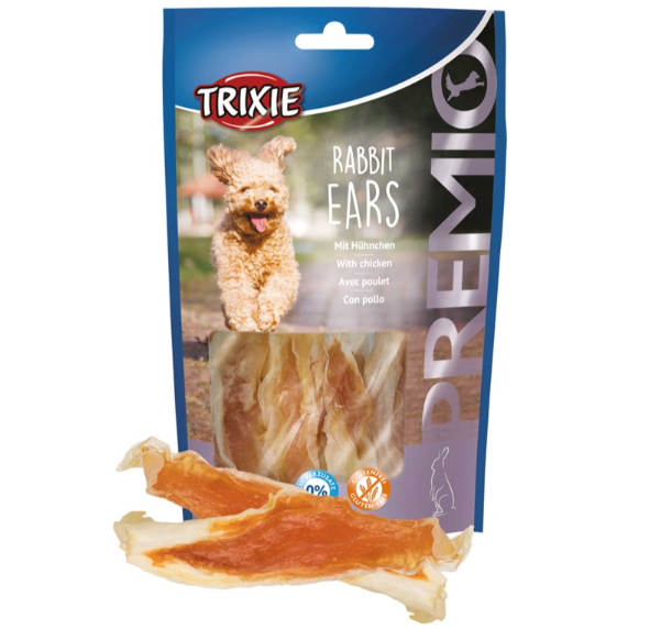 Framsidan av förpackningen för PREMIO Rabbit Ears - 80 g.