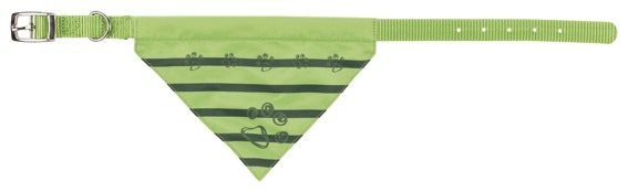 Hundhalsband med scarf - grön