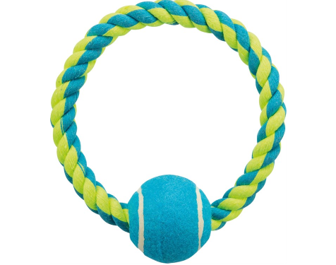 Flossring 18 cm med tennisboll 6,4 cm