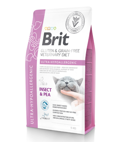Brit Veterinary Cat Ultra-Hypoallergenic Insect & Pea - 400 gram