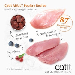 Catit Recipies Dry Adult Chicken & Turkey - 8 kg