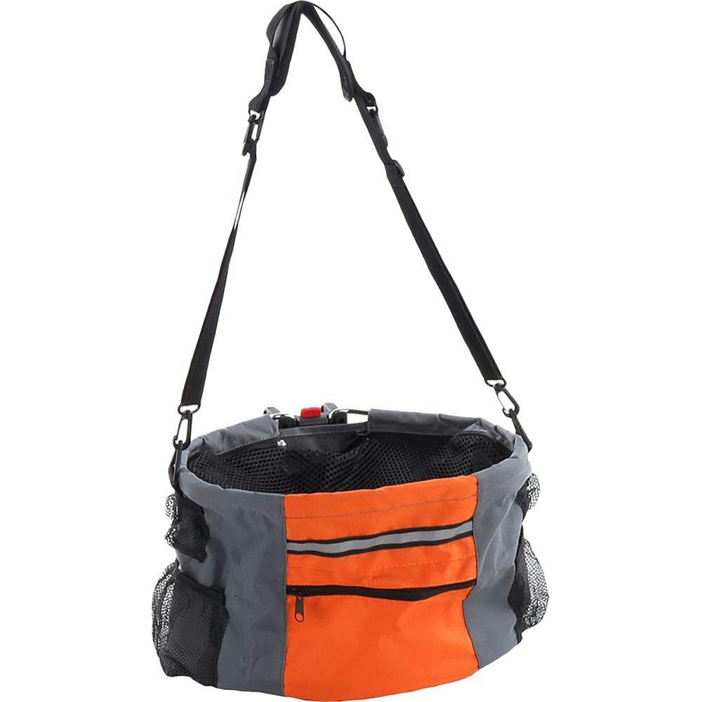 Cykelkorg Nylon Grå/Orange - 38x28x27cm - Max 7kg