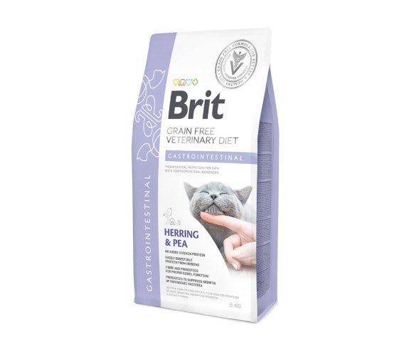 Framsidan av Brit Veterinary Cat Gastrointestinal - Herring & Pea - 2 kg.