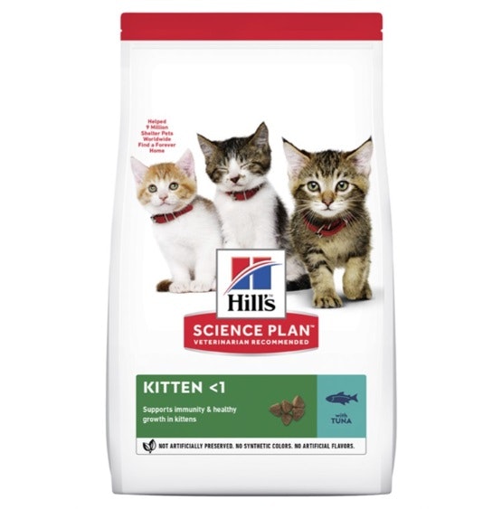 Framsidan av Hills Science Plan Kitten Tuna.