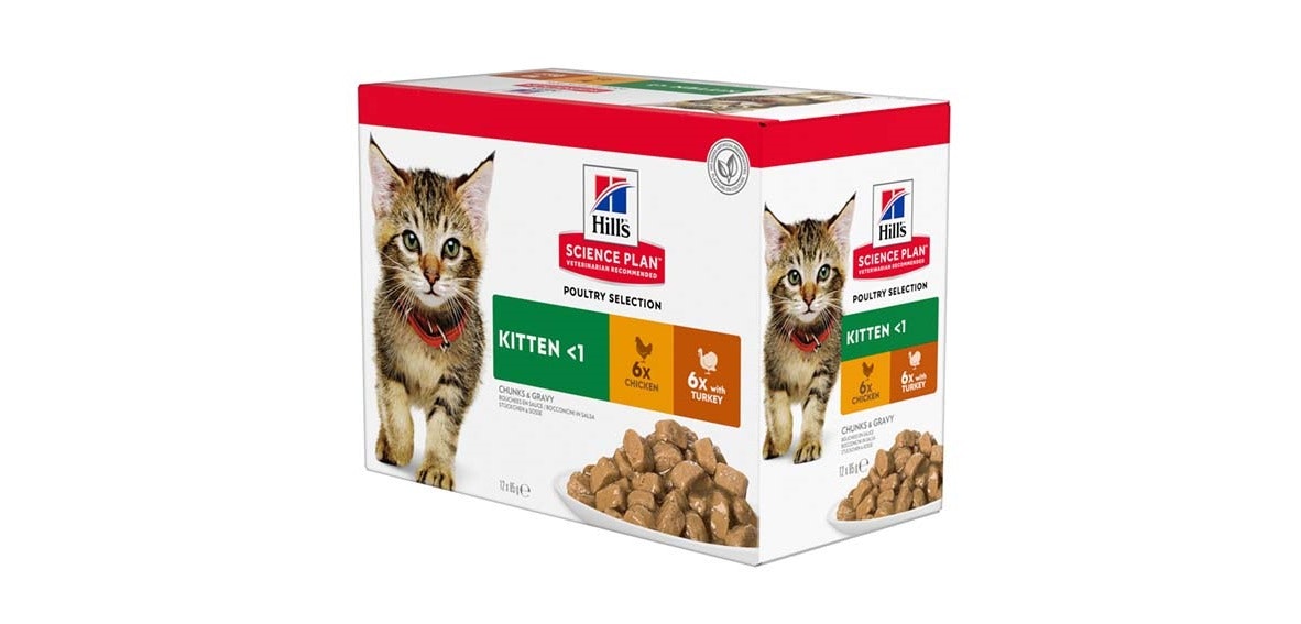 Framsidan av Hills Science Plan Kitten Multipack Chicken & Turkey.