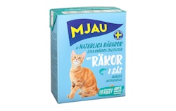 Mjau bitar i sås med räkor - 380 gram