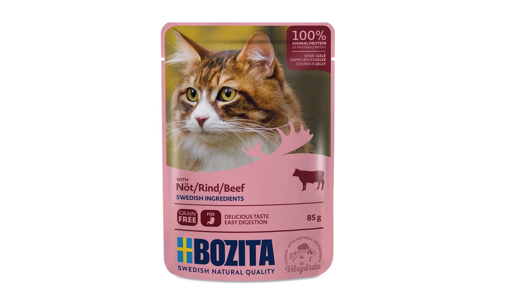 Framsidan av Bozita Katt Nötkött i Gelé.