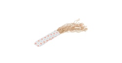 Rulle med fransar - tyg/jute - 20 cm