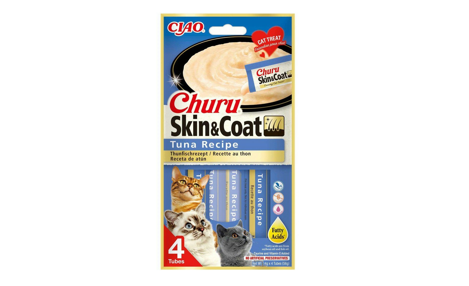 Framsidan av Churu Skin & Coat Tuna.