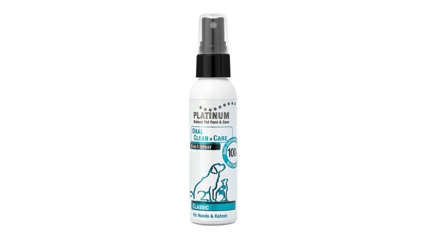 Framsidan av Platinum Oral Clean+Care Classic Spray.