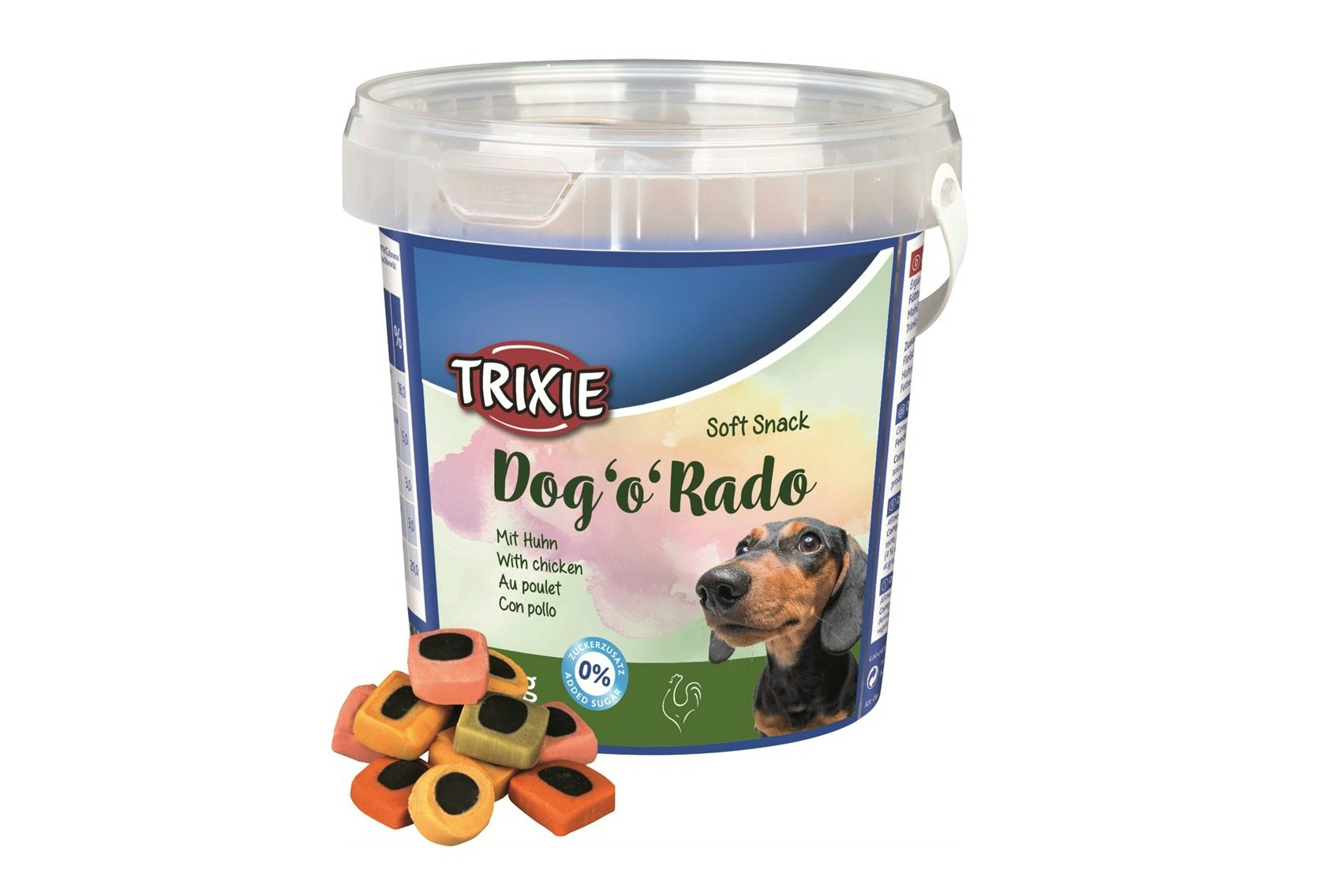 Förpackningen med Soft Snack Dog o Rado.