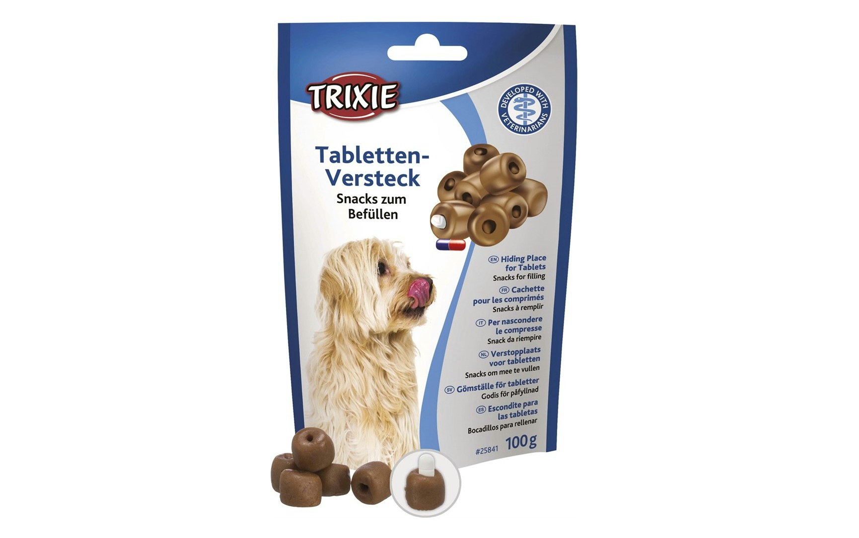 Trixies förpackning med tablettgömmor.