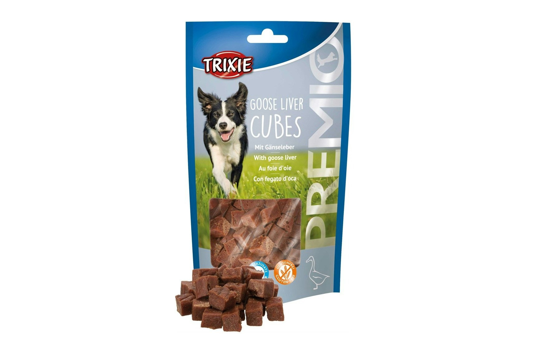 Framsidan av PREMIO Goose Liver Cubes.