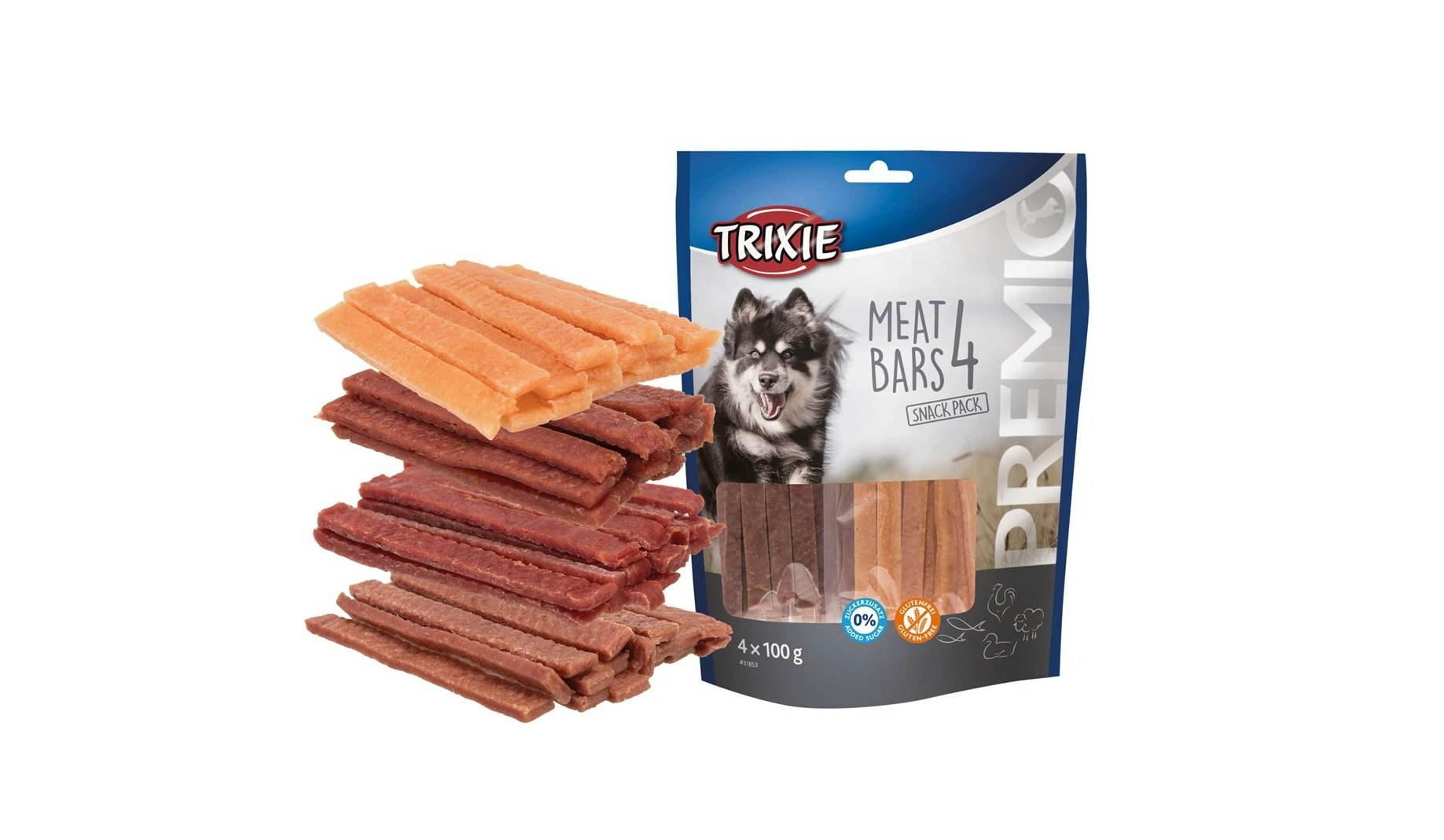 PREMIO 4 Meat Bars - Kyckling, Anka, Lamm, Lax - 4 × 100 g