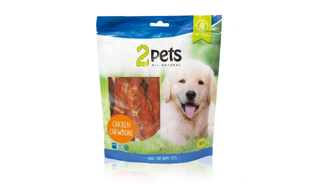 Framsidan av 2pets Dogsnack Chicken Chewbone.