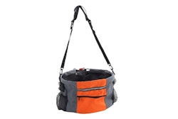 Cykelkorg Nylon Grå/Orange - 38x28x27cm - Max 7kg