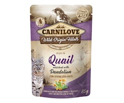 Carnilove Cat Pouch Quail with Dandelion Sterilised - 85 gram