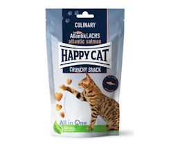 HappyCat Crunchy Snack - lax/ärtor - 10x70 g