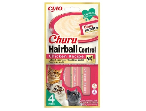 Framsidan av Churu Hairball Control Chicken.