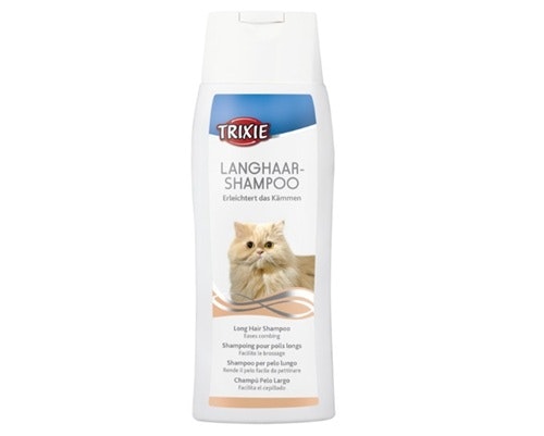 Framsidan av Långhårschampo till katt.