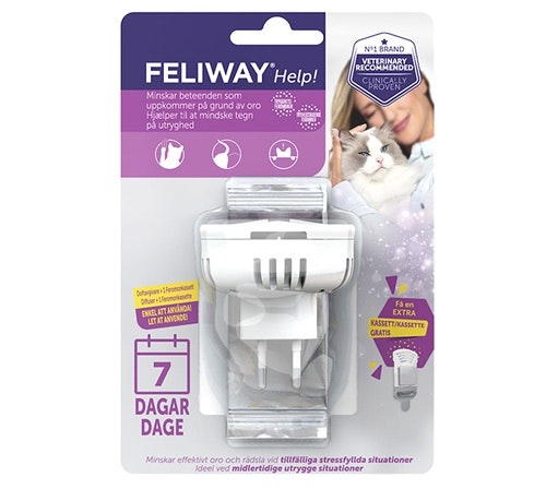 Framsidan av doftavgivaren Feliway Help.