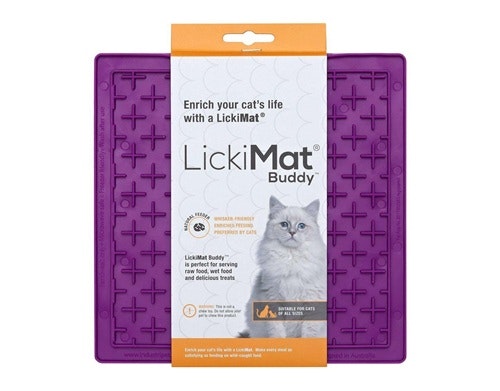 Lickimat Buddy i lila färg.