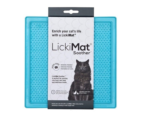 Lickimat Soother i blå färg.