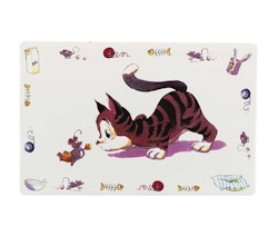 Roligt Matskålsunderlägg Katt - 44x28 cm